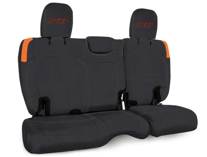 Prp Black And Orange Rear Bench Seat Covers For 2-Door Jeep Wrangler Jl 1