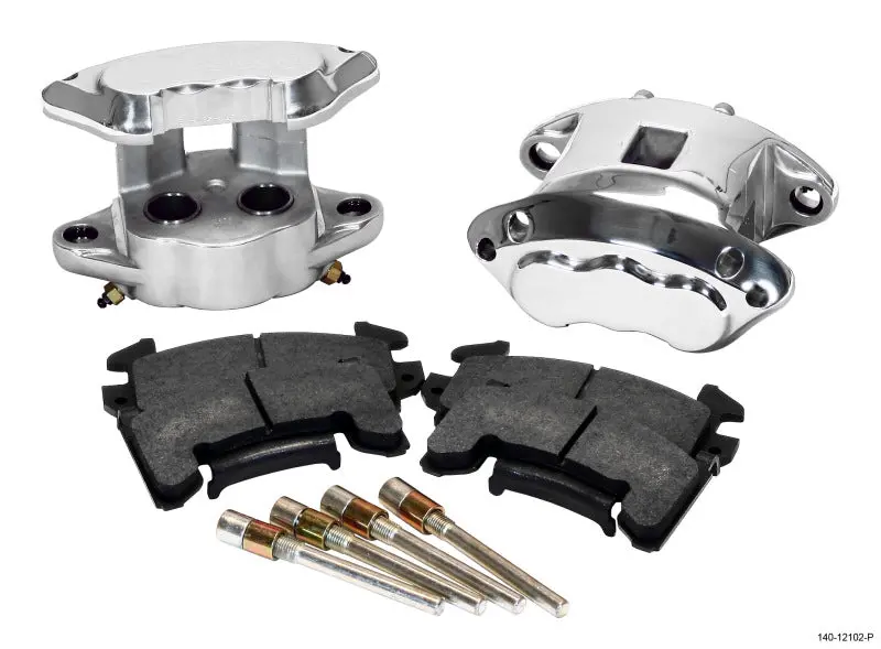 Wilwood D154 Polished Rear Brake Caliper Kit With Dual 1.12-Inch Pistons And 0.81-Inch Rotor Compatibility 1