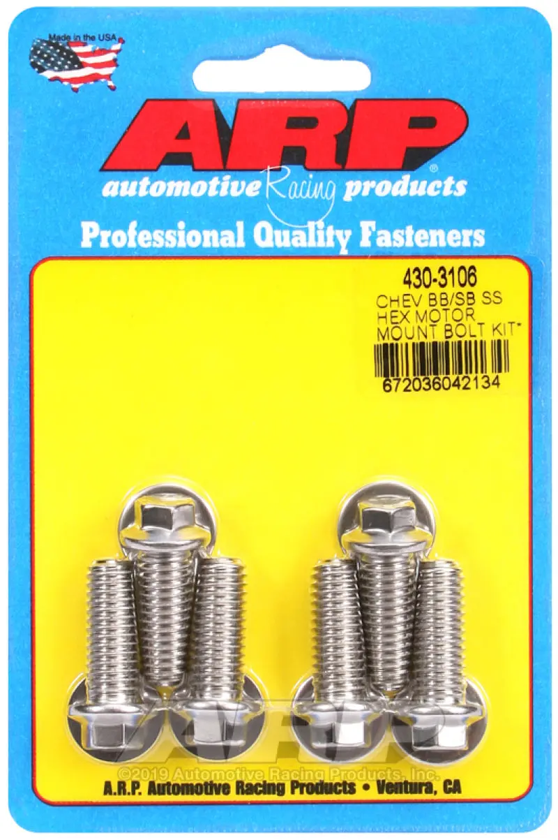 Arp Chevy Hex Motor Mount Bolt Kit – Includes Energy Suspension Mounts For Enhanced Rigidity 1