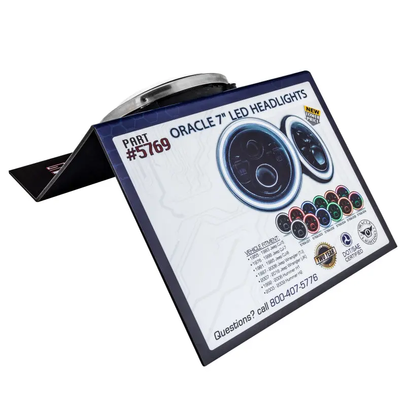 Oracle High-Power Sealed Beam Headlight – Blue Accent Display 1