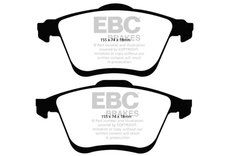 Ebc Ultimax2 Front Brake Pads For 2006–2009 Mazda 6 2.3L Turbo (Mazdaspeed) Applications 1