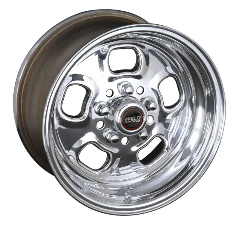 Weld Rodlite Polished Non-Beadlock Wheel: 15X8In, Dual 5X4.5In/5X4.75In Bolt Pattern, 4.5In Backspace 1