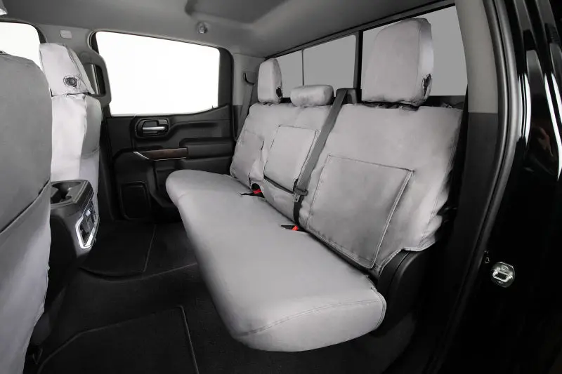 Covercraft Polycotton Custom Seatsaver Covers For Second Row Seats In 2015–2021 Ford Transit — Grey 1