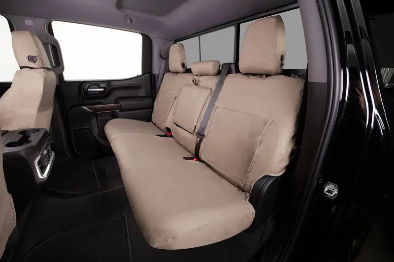 Covercraft Seatsaver Front Row Seat Covers – Polycotton Blend, Custom Fit For 2017–2023 Dodge Ram 1500 – Taupe 1