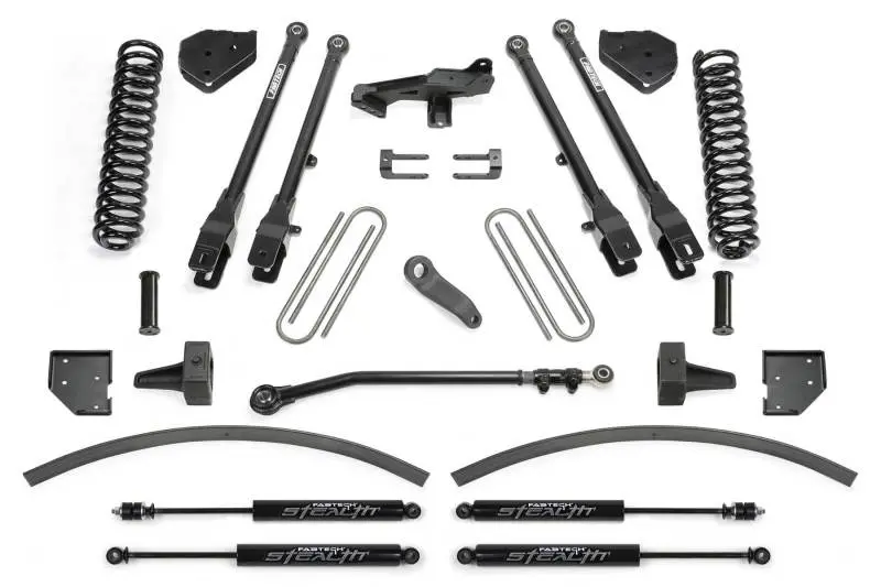 Fabtech 8-Inch 4-Link Lift System With Coilovers And Stealth Shocks For 2017–2021 Ford F-250/F-350 4Wd Diesel Trucks 1