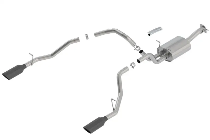 Borla Touring Cat-Back Exhaust System For 2019 Ram 1500 5.7L V8 Crew Cab – Short Bed, Black Chrome Tips 1