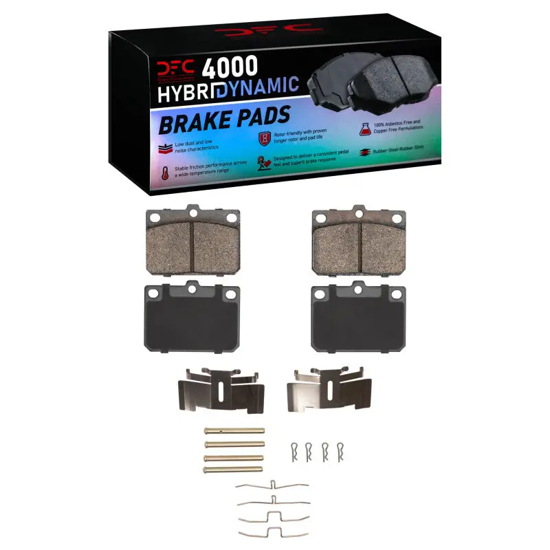 R1 Semi-Metallic Front Brake Pad & Hardware Kit For 1974–1987 Dodge Colt 1