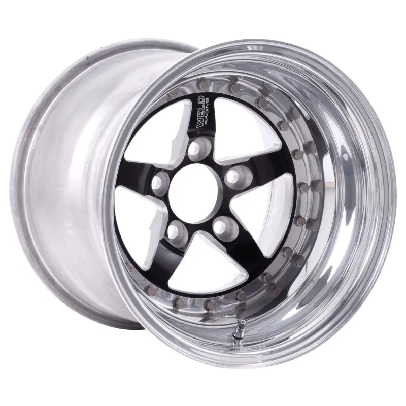 Weld Weldstar 15X5 Black Non-Beadlock Wheel – 5X4.75 Bolt Pattern, 2.5In Backspace 1