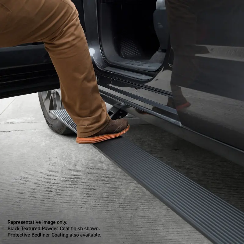 Go Rhino E-Board E1 Running Boards For 2015–2019 Chevy Silverado 2500Hd/3500Hd Crew Cab Gas Models – Bedliner-Coated Finish 1