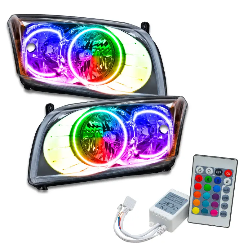 Oracle Colorshift Led Headlights For 2007–2012 Dodge Caliber Smd (Non-Leveling) With Simple Controller 1