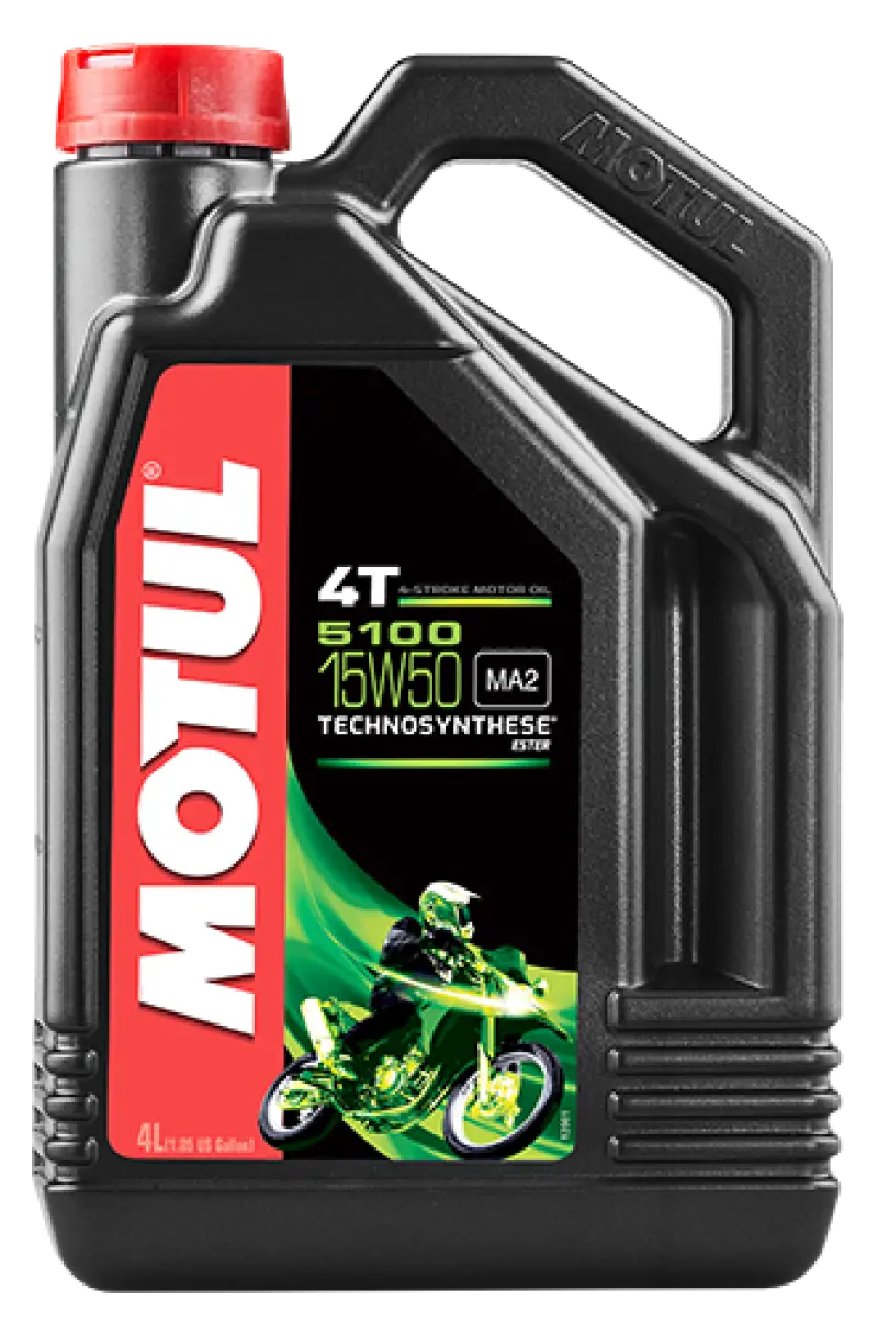 Motul 5100 4-Stroke 15W-50 Synthetic Blend Motorcycle Engine Oil – 4 Liter 1