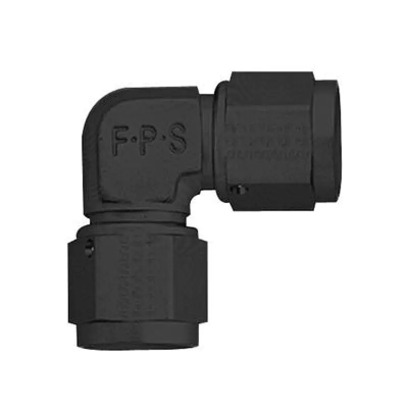 Fragola -12An X 90 Degree Female Coupler - Black 1