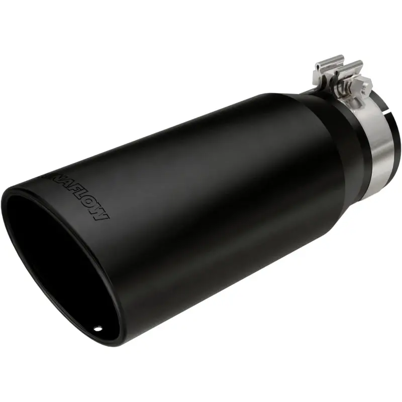 Magnaflow Stainless Steel Black-Coated Exhaust Tip – 5" Diameter, 4" Inlet, 13" Length, Single Wall Round 1