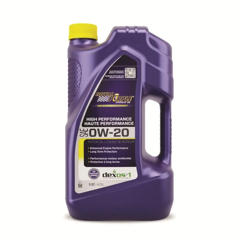 Royal Purple 0W-20 Synthetic High-Performance Motor Oil – 5-Quart (Canada Market) 1