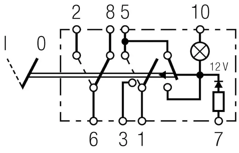 Hella 10A On/Off Hazard Warning Switch 1
