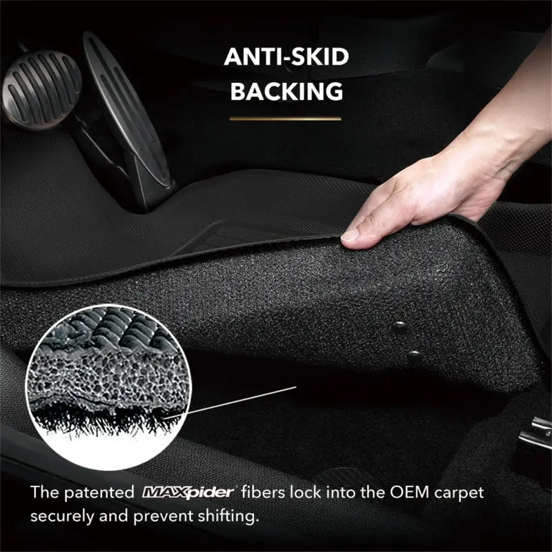 3D Maxpider Kagu All-Weather Floor Liners For 2018–2024 Volkswagen Tiguan (7-Seat) – Black 2