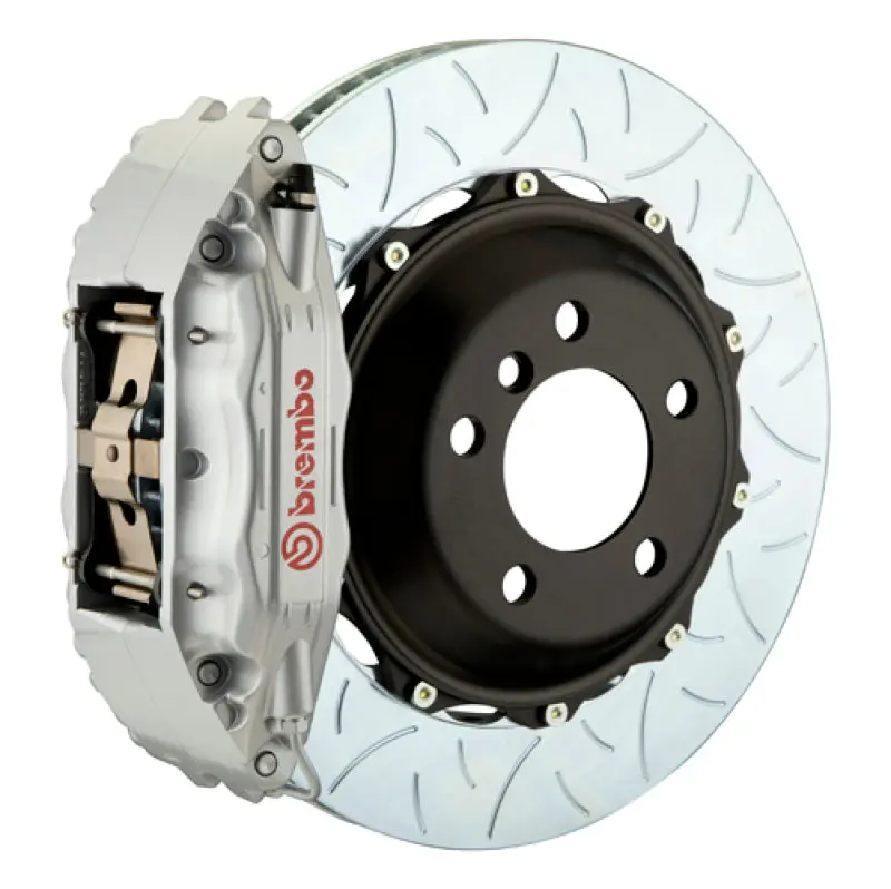 Brembo 03-06 G35 Sedan/03-08 350Z Fr Gt Bbk 4 Piston Cast 2Pc 355X32 2Pc Rotor Slotted Type3-Silver 1