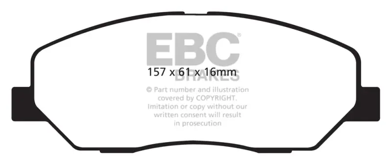 Ebc Ultimax2 Front Brake Pads For 2008–2010 Hyundai Genesis 3.8L V6 1
