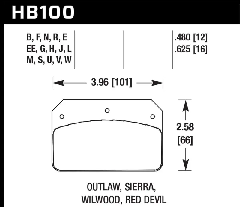 Hawk Wilwood Universal Black Race Dynalite Calipers – Compatible With Dl, Sierra & Outlaw Series 1