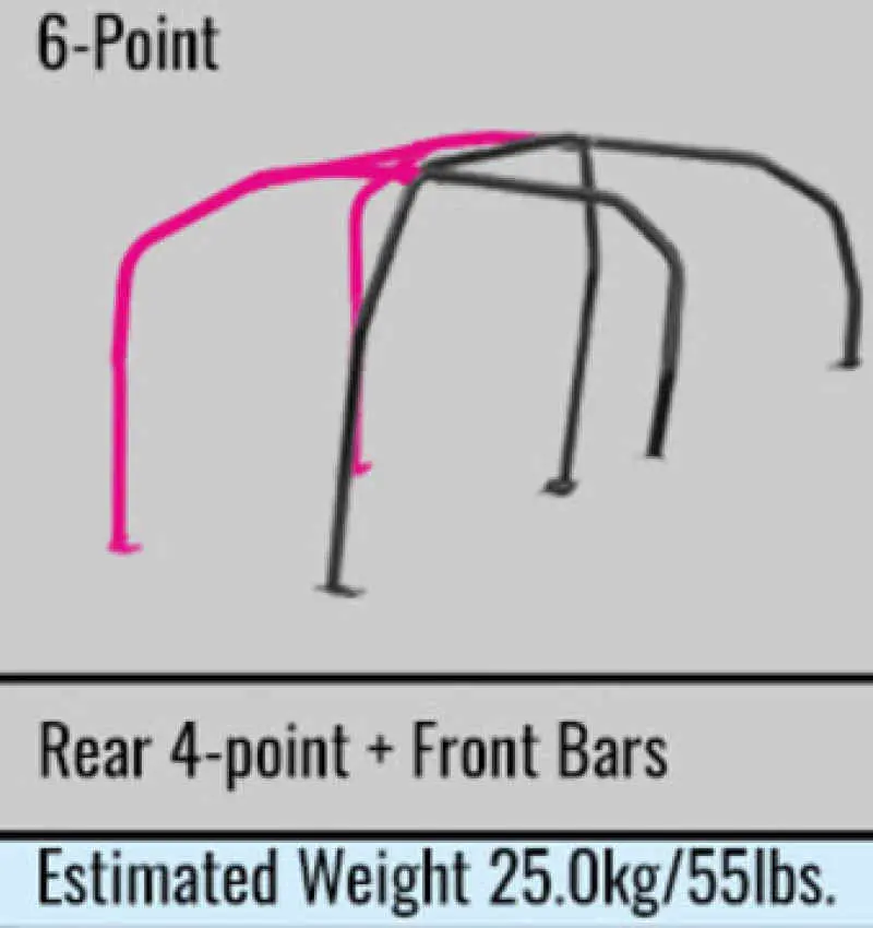 Cusco 6-Point Dash-Through Roll Cage – 4-Seat Configuration For Mitsubishi Lancer Evolution X (Cz4A) 1