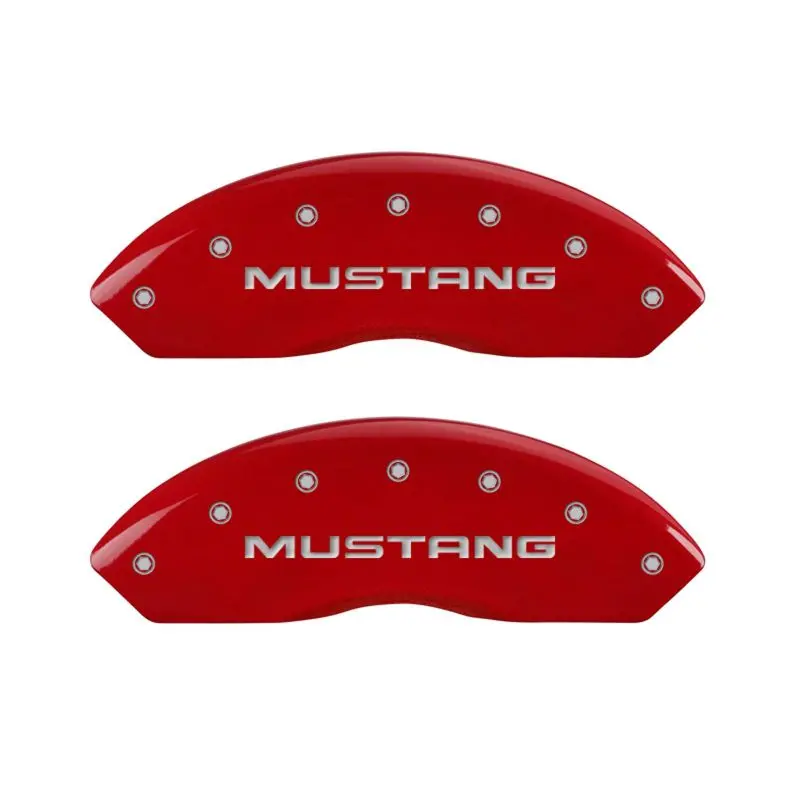 Mgp Engraved Caliper Covers – Red Finish Front (Mustang) & Rear (Sn95/Gt) Set 1