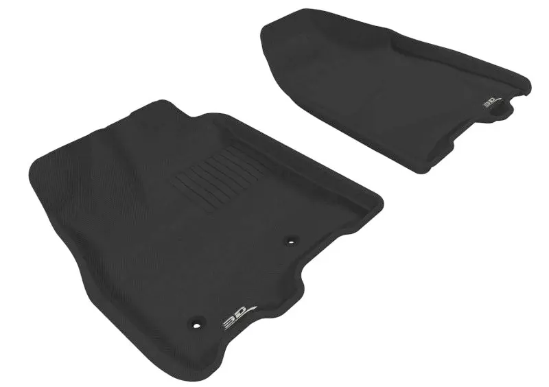 3D Maxpider Custom Fit First-Row Floor Mat For 2011–2012 Toyota Sienna Kagu – Black 1