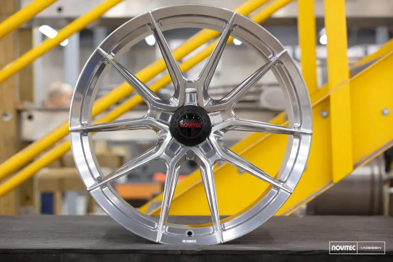 Vossen X Novitec Nf10 Forged Alloy Wheel – 20X9In, 5X114.3, Et39, Brushed Gloss Clear, Front Fitment For Maserati Mc20 1