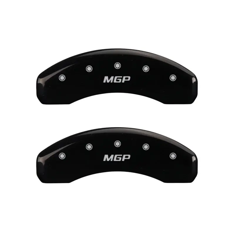 Mgp Caliper Cover Set For 2018 Chevrolet Tahoe – Black Finish With Silver Branding 1