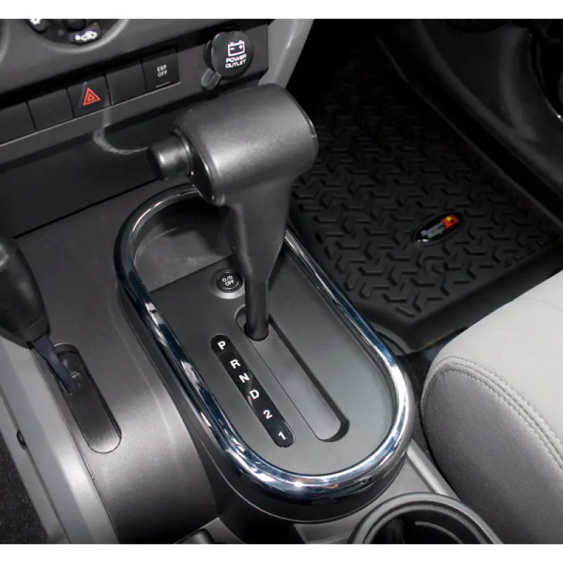 Rugged Ridge Chrome Automatic Transmission Shifter Trim For 2007–2010 Jeep Wrangler Jk 1