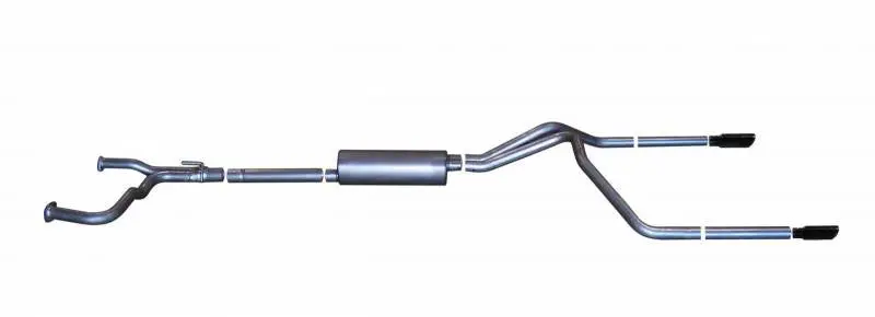 Gibson Black Elite Dual-Split Cat-Back Exhaust System For 2004–2010 Nissan Titan Le 5.6L 1
