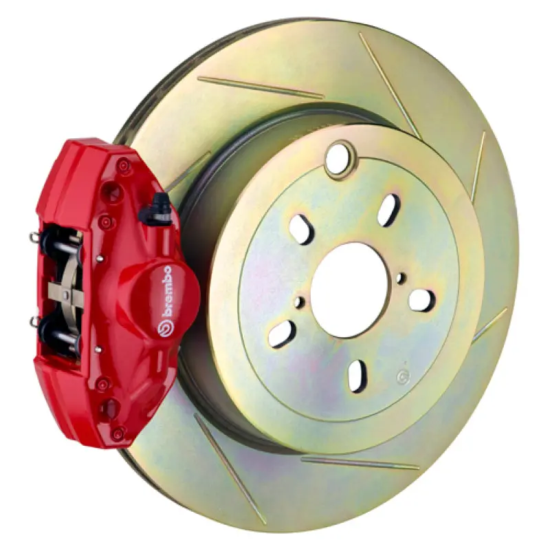 Brembo Rear Gt Big Brake Kit For 1999–2005 Bmw 323I/325I (Non-Xdrive) – 2-Piston Calipers, 294X19Mm Slotted One-Piece Rotor, Type 1 Red 1