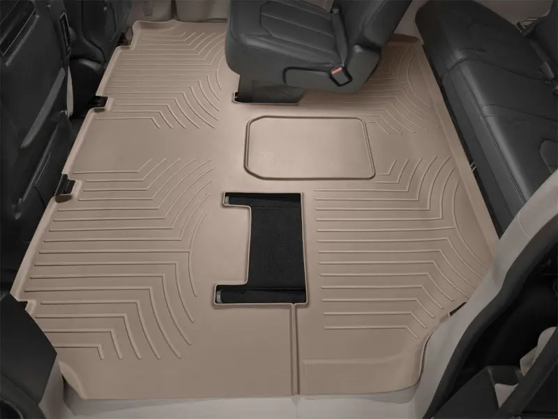 Weathertech Tan Rear Floorliner For 2014+ Maserati Quattroporte (2-Zone Climate Control Models) 1