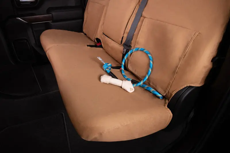 Covercraft Seatsaver Custom Front Seat Covers For 2008–2010 Ford F-250/F-350 – Tan Polycotton Blend 2