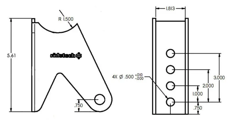 Ridetech Tri-Link Axle Bracket – Precision-Machined Suspension Component 2