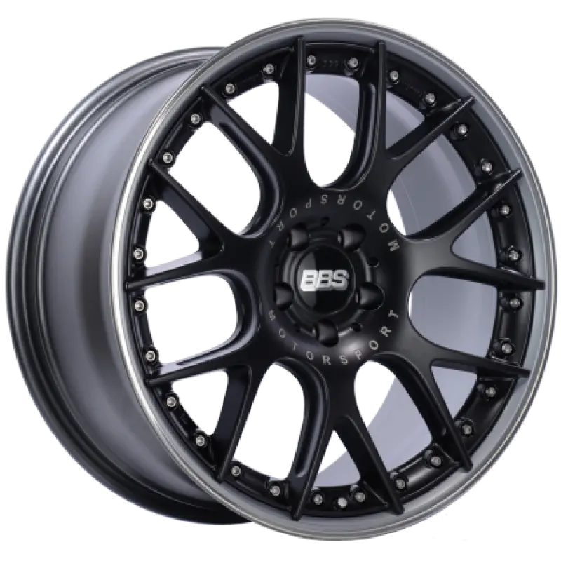 Bbs Ch-Rii Forged Alloy Wheel – 22X9.5", 5X112Mm, +30Mm Offset, Satin Black Center With Platinum Lip, 82Mm Pilot Required 1