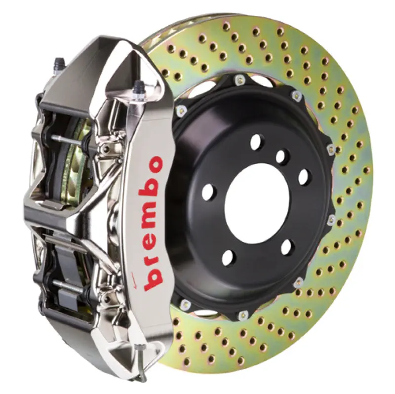 Brembo Gtr Big Brake Kit For 2012–2014 Mercedes-Benz Cls350 – Front, 6-Piston Calipers, 355X32Mm Drilled Rotors, Nickel Plated 1