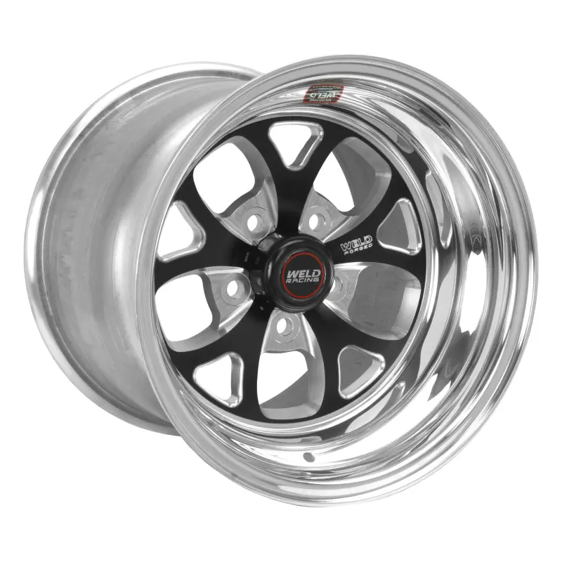 Weld S76 Black Low-Pad Non-Beadlock Wheel: 15X6.33In, 5X4.75In Bolt Pattern, 3.5In Backspace 1